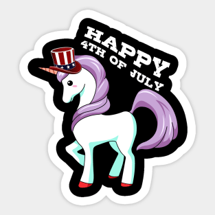 Independence Day Gifts Happy 4Th Of July Funny Flip Flops American Flag 4Th Of July Unicorn Sticker